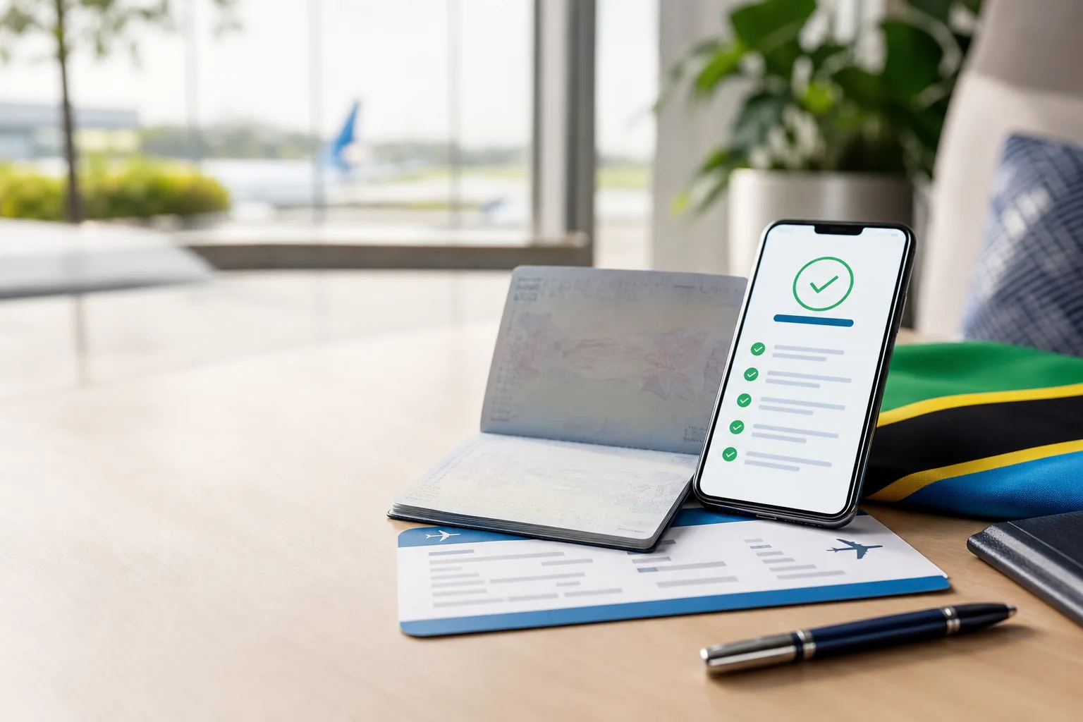 Passport and phone checklist used to prevent Tanzania eVisa application and payment mistakes